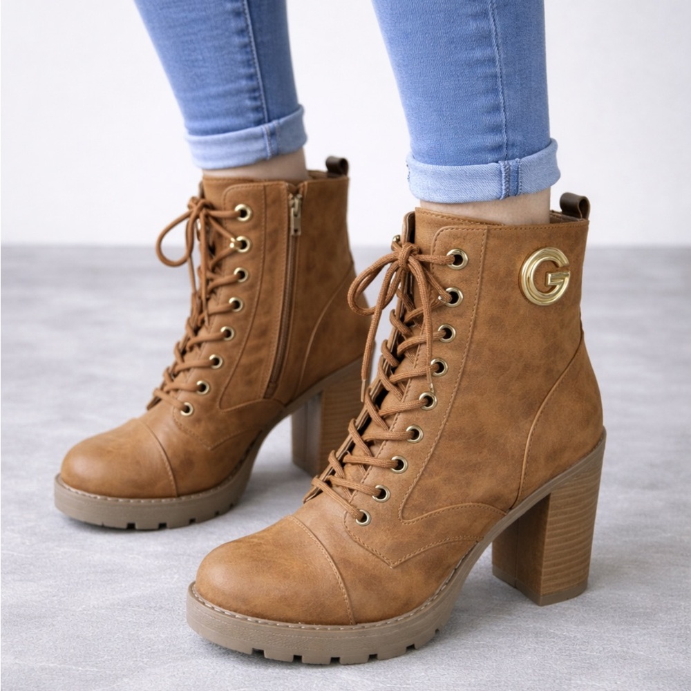 GBG Los Angeles Brown Lace Up Boots